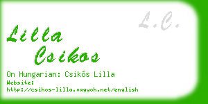 lilla csikos business card